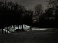 Brücke im Schnee Kopflampe